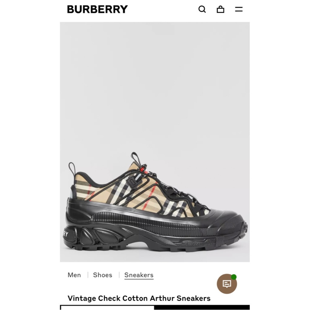 Burberry Vintage Check Cotton Arthur Sneakers
